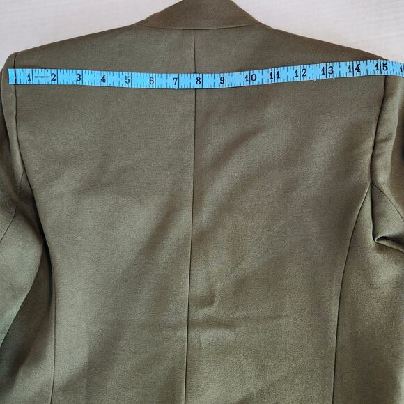 Tahari ASL Women's Ponte Faux Double Breasted Blazer Olive Green NWT Size 4 - Picture 15 of 16